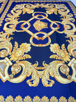 Royal Purple Baroque Crepe Fabric by the Metre - Whotex Fabrics London