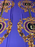 Royal Purple Baroque Satin Fabric by the Metre - Whotex Fabrics London