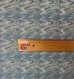 Sage & Blue Chevron Fabric by the Metre - Whotex Fabrics London