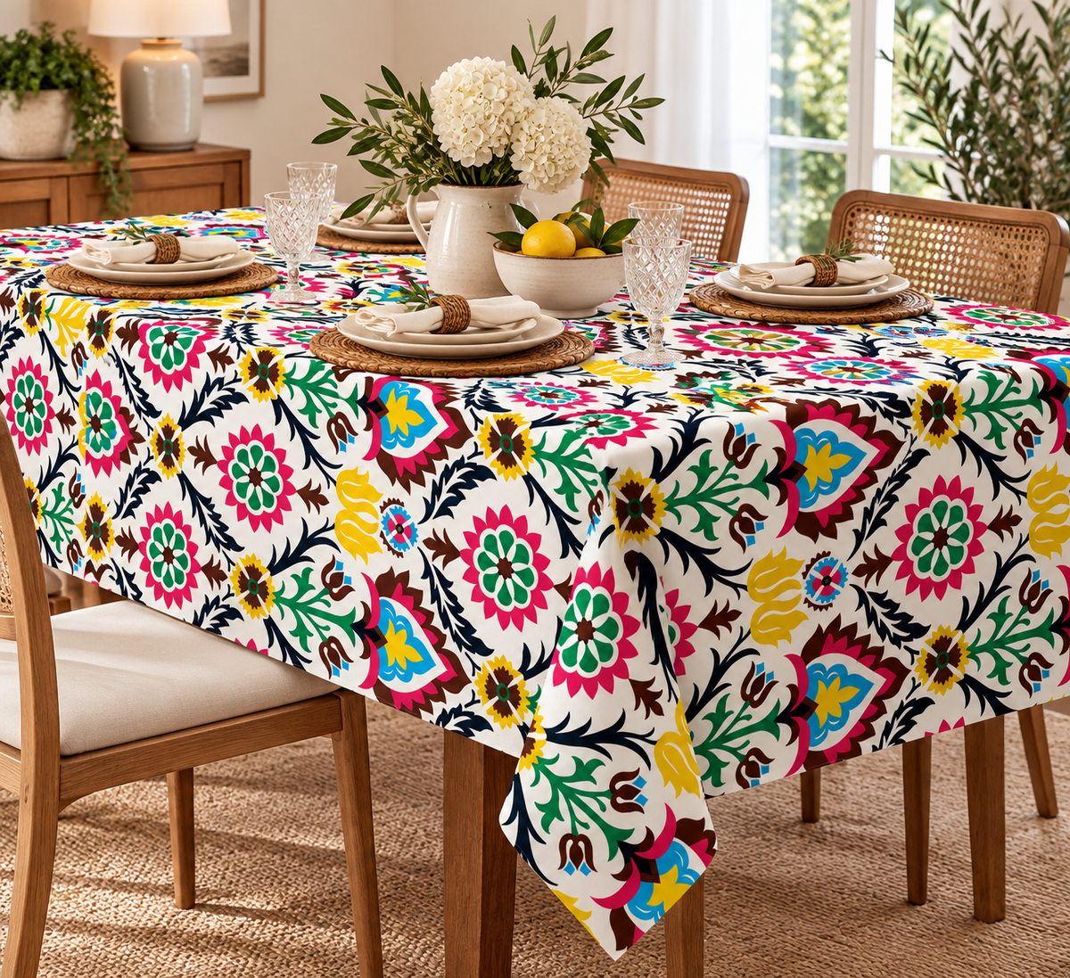 Santa Maria Outdoor Printed Tablecloth - Whotex Fabrics London