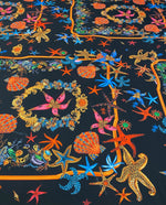 Sea Life Print Crepe Fabric by the Metre - Whotex Fabrics London