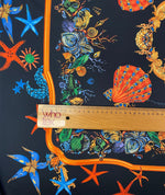 Sea Life Print Crepe Fabric by the Metre - Whotex Fabrics London