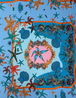 Sea Life Print Crepe Fabric by the Metre - Whotex Fabrics London