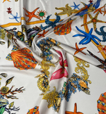 Sea Shell Pattern Fabric by Metre - Whotex Fabrics London