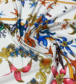 Sea Shell Pattern Fabric by Metre - Whotex Fabrics London