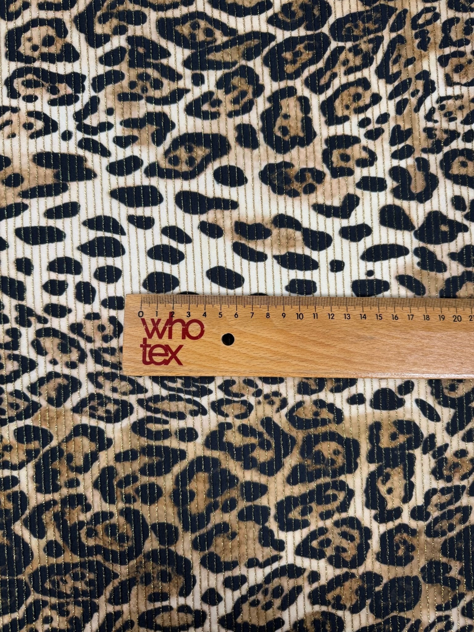 Shimmer Leopard Lurex Fabric by the Metre - Whotex Fabrics London