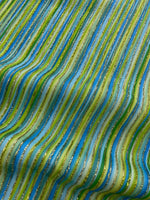 Shimmer Ottoman Fabric, Blue Green Striped 4 - Way Stretch - Whotex Online Fabric Store