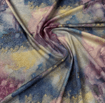 Shimmering Tie Dye Lurex Fabric by the Metre - Whotex Fabrics London