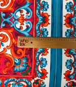 Sicilian Caretto Pattern Fabric by Metre - Whotex Fabrics London