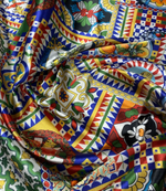 Sicilian Pattern Italian Fabric by Metre - Whotex Fabrics London
