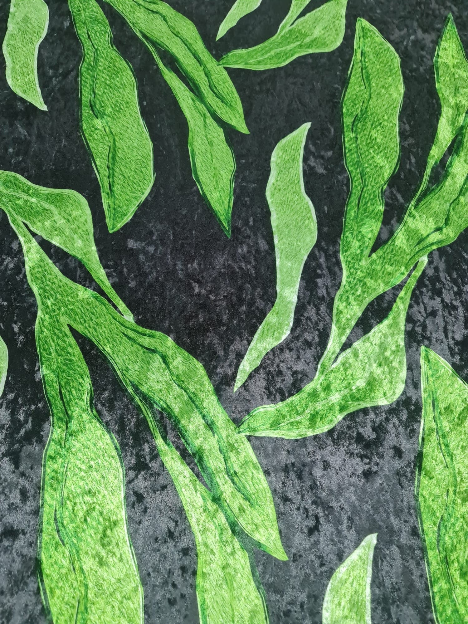 Silky Velvet Fabric , Leaf pattern Fabric, dress fabric, dress velvet, luxury fabric, high quality, 2 - way strech - Whotex Online Fabric Store