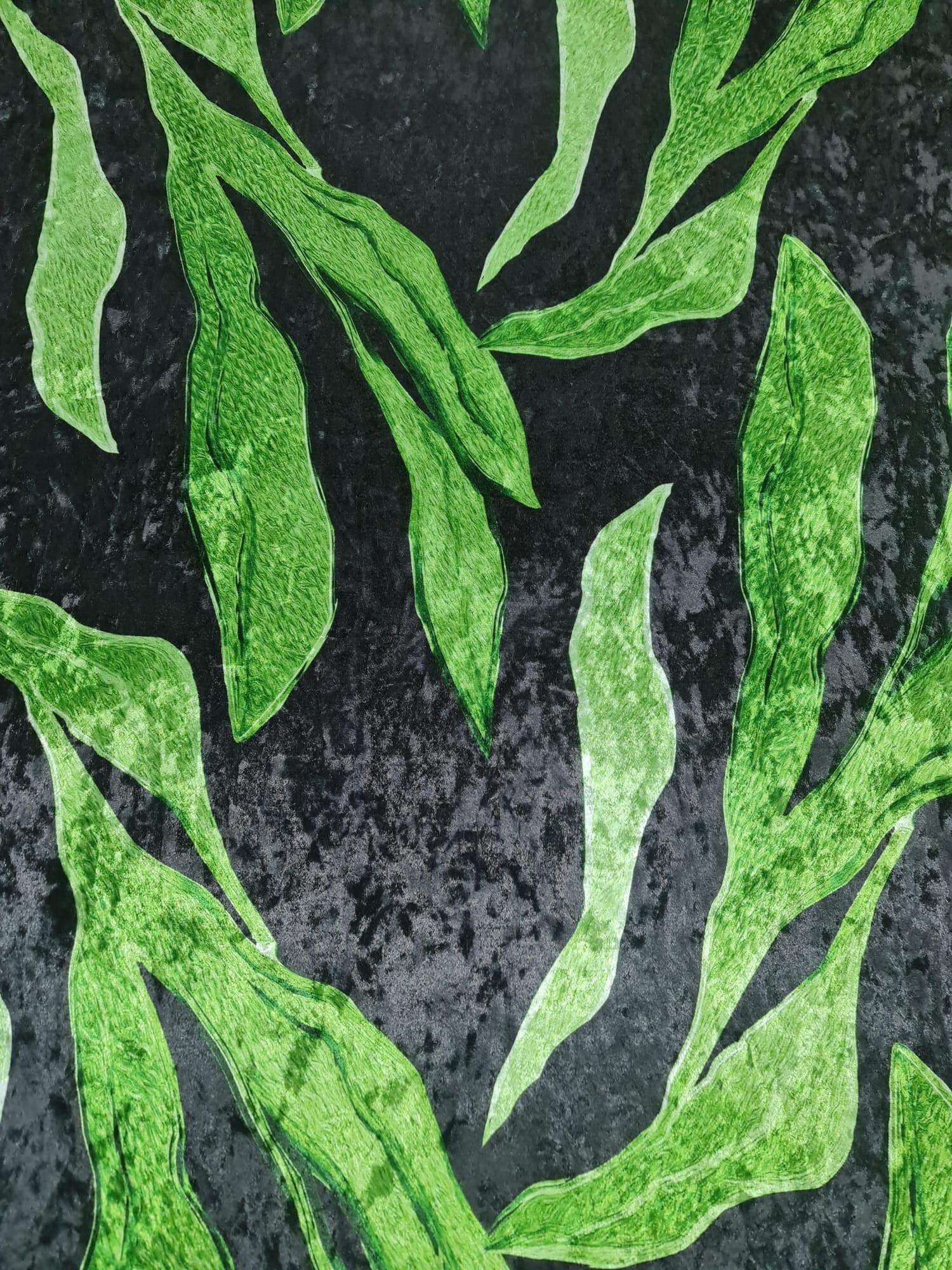 Silky Velvet Fabric , Leaf pattern Fabric, dress fabric, dress velvet, luxury fabric, high quality, 2 - way strech - Whotex Online Fabric Store