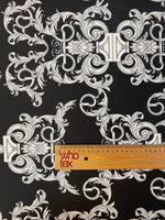Silver Baroque Fabric by the Metre - Whotex Fabrics London