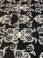 Silver Baroque Fabric by the Metre - Whotex Fabrics London