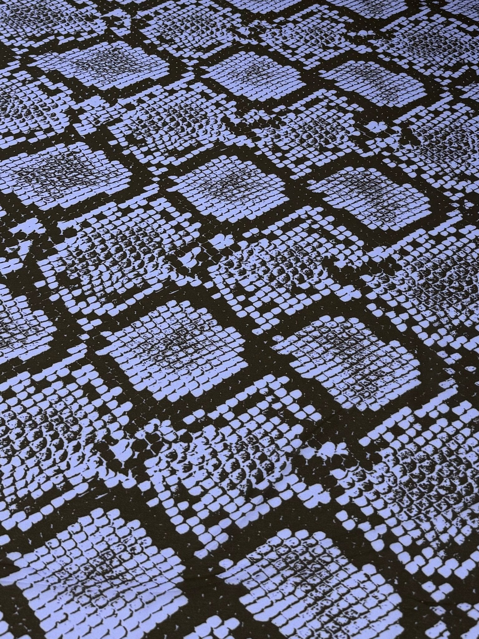 Snakeskin Print Moss Crepe Fabric by the Metre - Whotex Fabrics London