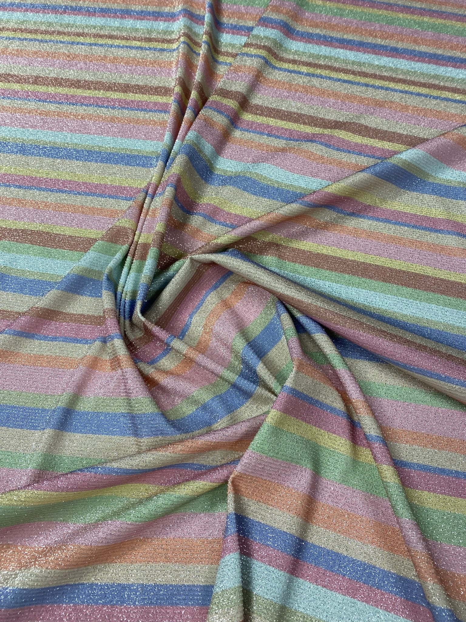 Soft Color Striped Shimmer Ottoman Fabric - Whotex Fabrics London