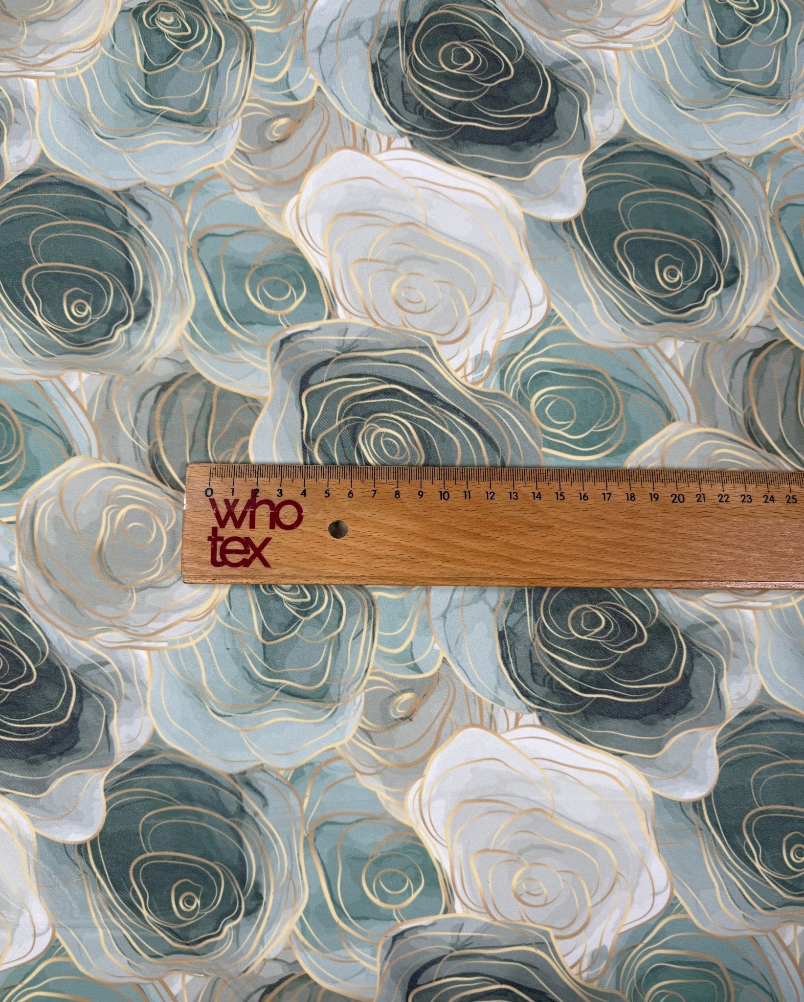 Soft Green Floral Chiffon Fabric by the Metre - Whotex Fabrics London