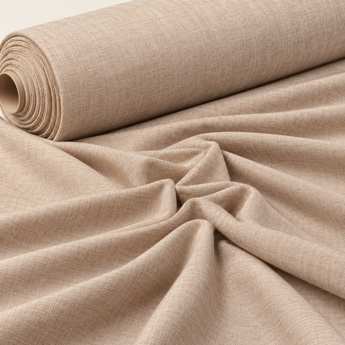 Soft Orange Cotton Linen Fabric by the Metre - Whotex Fabrics London