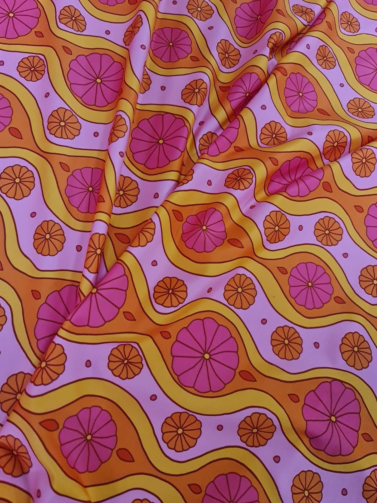 Spandex Fabric, Geometric pattern Fabric, Pink Floral Pattern Fabric - Whotex Online Fabric Store