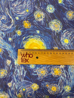 Starry Night Print Chiffon Fabric by the Metre - Whotex Fabrics London