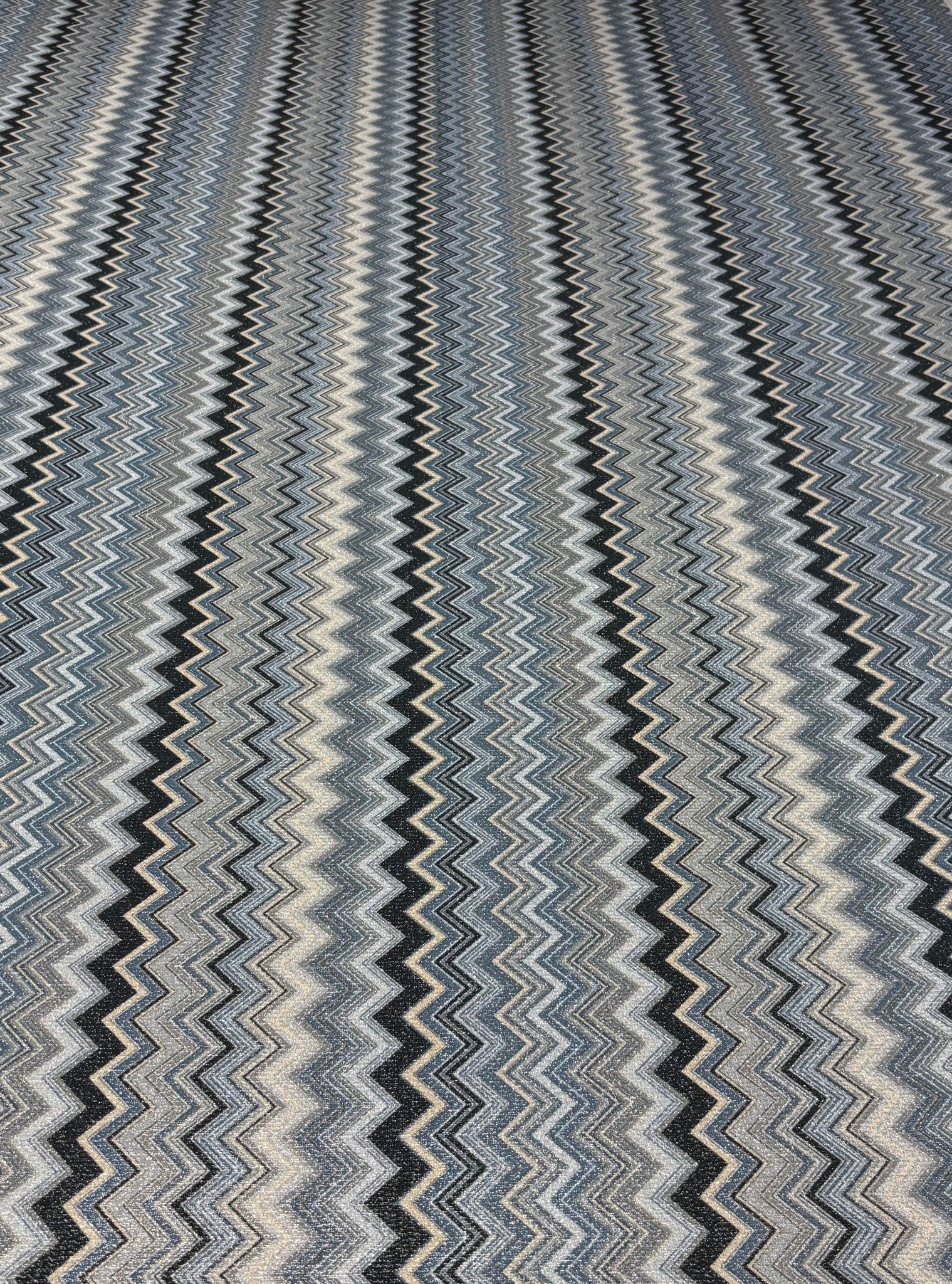 Stretch Lurex Fabric with Zigzag Pattern - Whotex Fabrics London