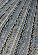 Stretch Lurex Fabric with Zigzag Pattern - Whotex Fabrics London