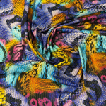 Stretch Shimmer Ottoman Fabric in Snake Skin Pattern - Whotex Fabrics London