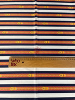 Striped Fabric with Belt and Chain Print – Nautical - Inspired Fashion Fabric - Whotex Online Fabric Store