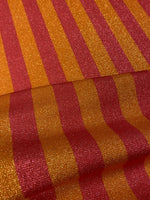 Sunset Stripe Lurex Fabric by the Metre - Whotex Fabrics London