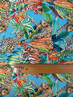 Tropical and Leopard Pattern Fabric by Metre - Whotex Fabrics London