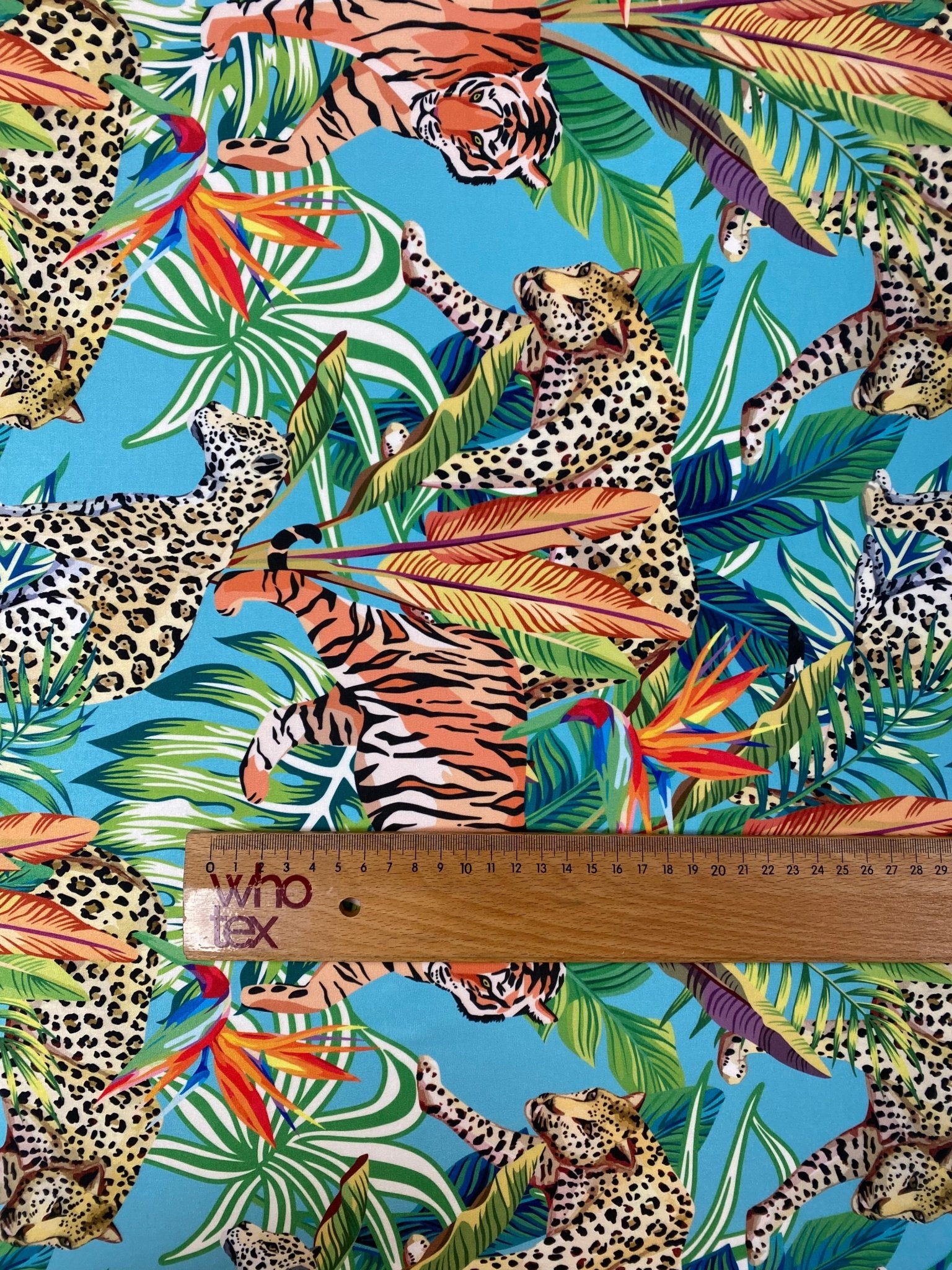 Tropical and Leopard Pattern Fabric by Metre - Whotex Fabrics London