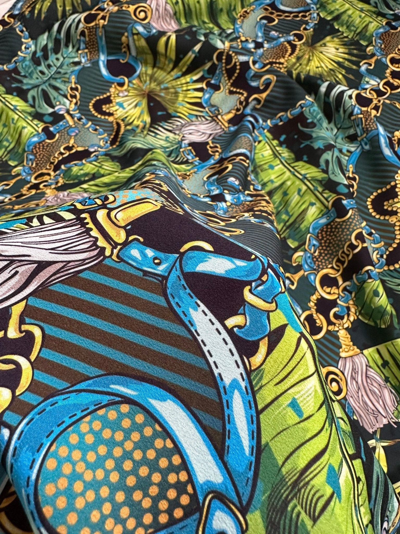 Tropical Pattern Fabric, Chain Belt pattern Fabric - Whotex Online Fabric Store