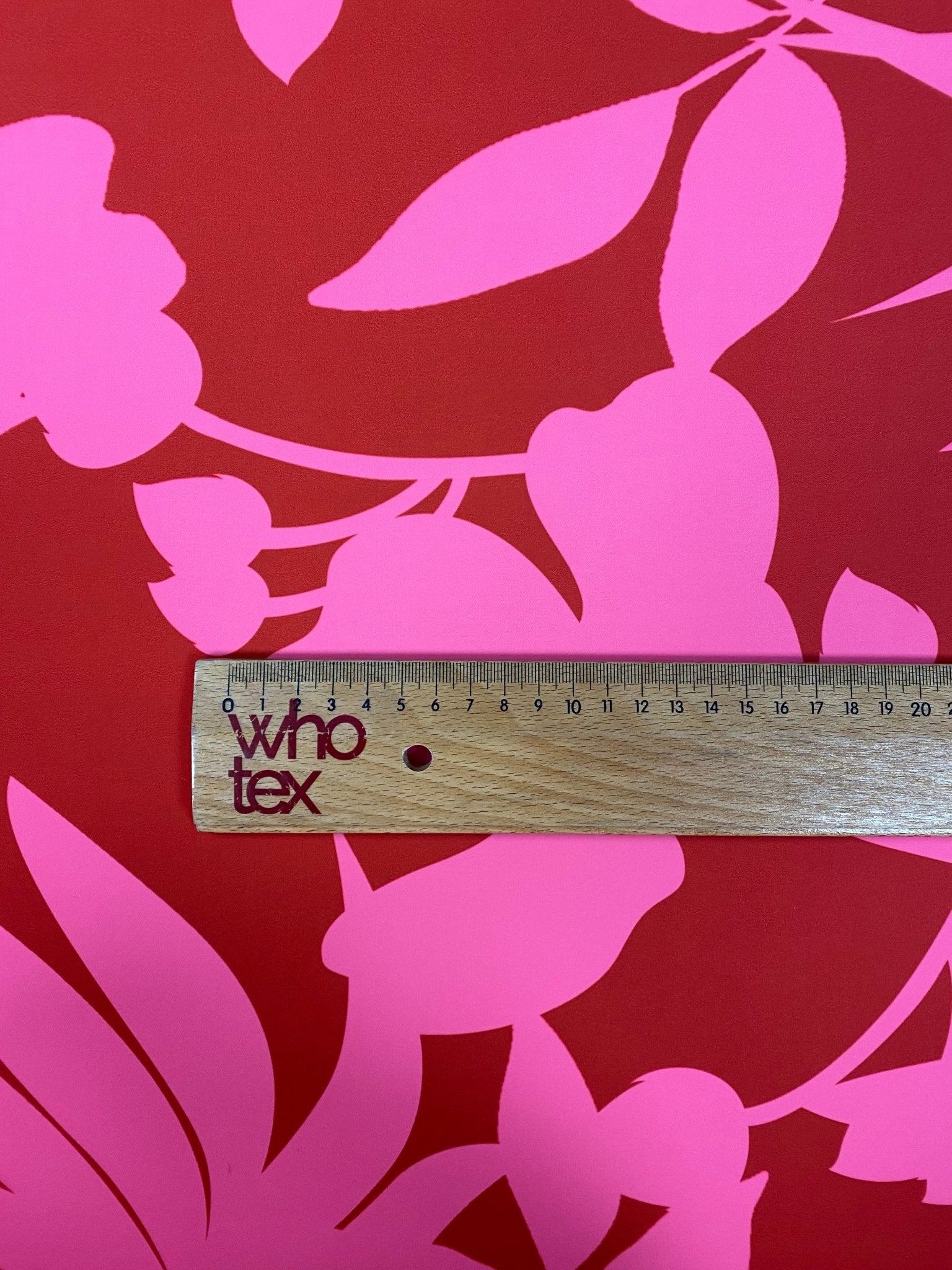 Tropical Pink and Red Fabric Vibrant Floral By Metre - Whotex Fabrics London