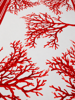 Turquoise Coral Crepe Fabric by the Metre - Whotex Fabrics London