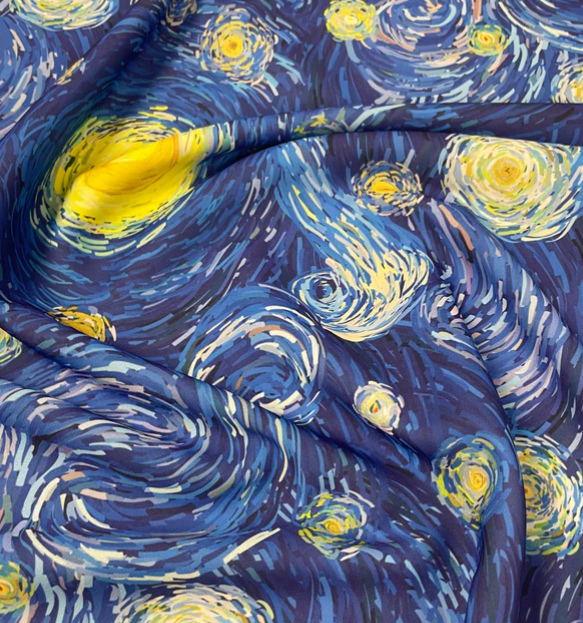 Van Gogh Inspired Fabric By Metre - Whotex Fabrics London