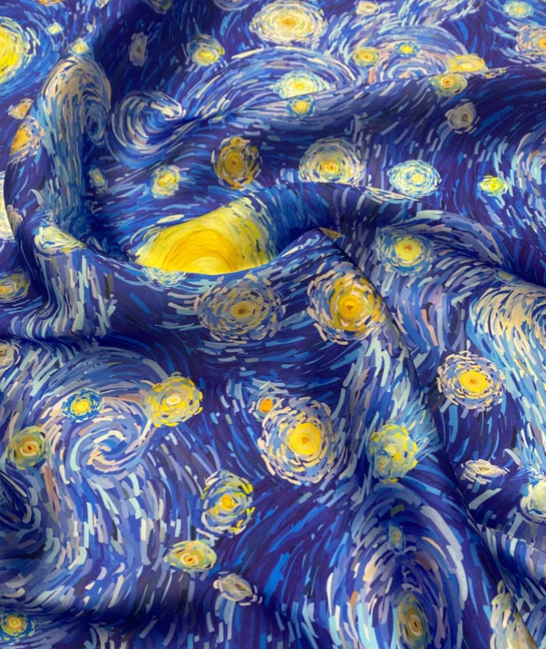 Van Gogh Inspired Fabric By Metre - Whotex Fabrics London