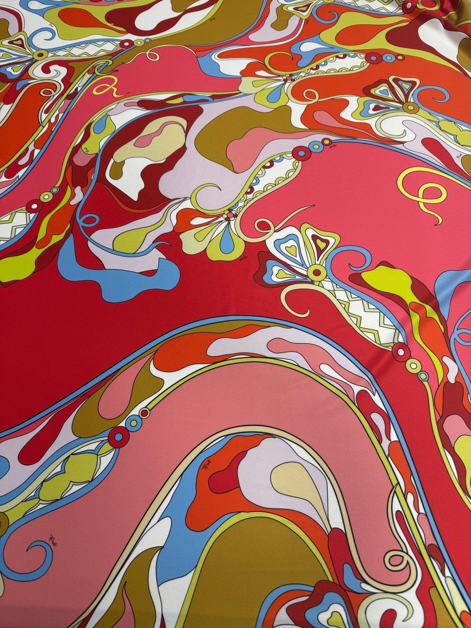 Vibrant Abstract Spandex Fabric by the Metre - Whotex Fabrics London