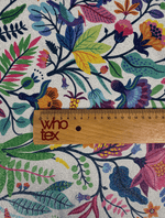 Vibrant Metallic Floral Lurex Fabric by the Metre - Whotex Fabrics London