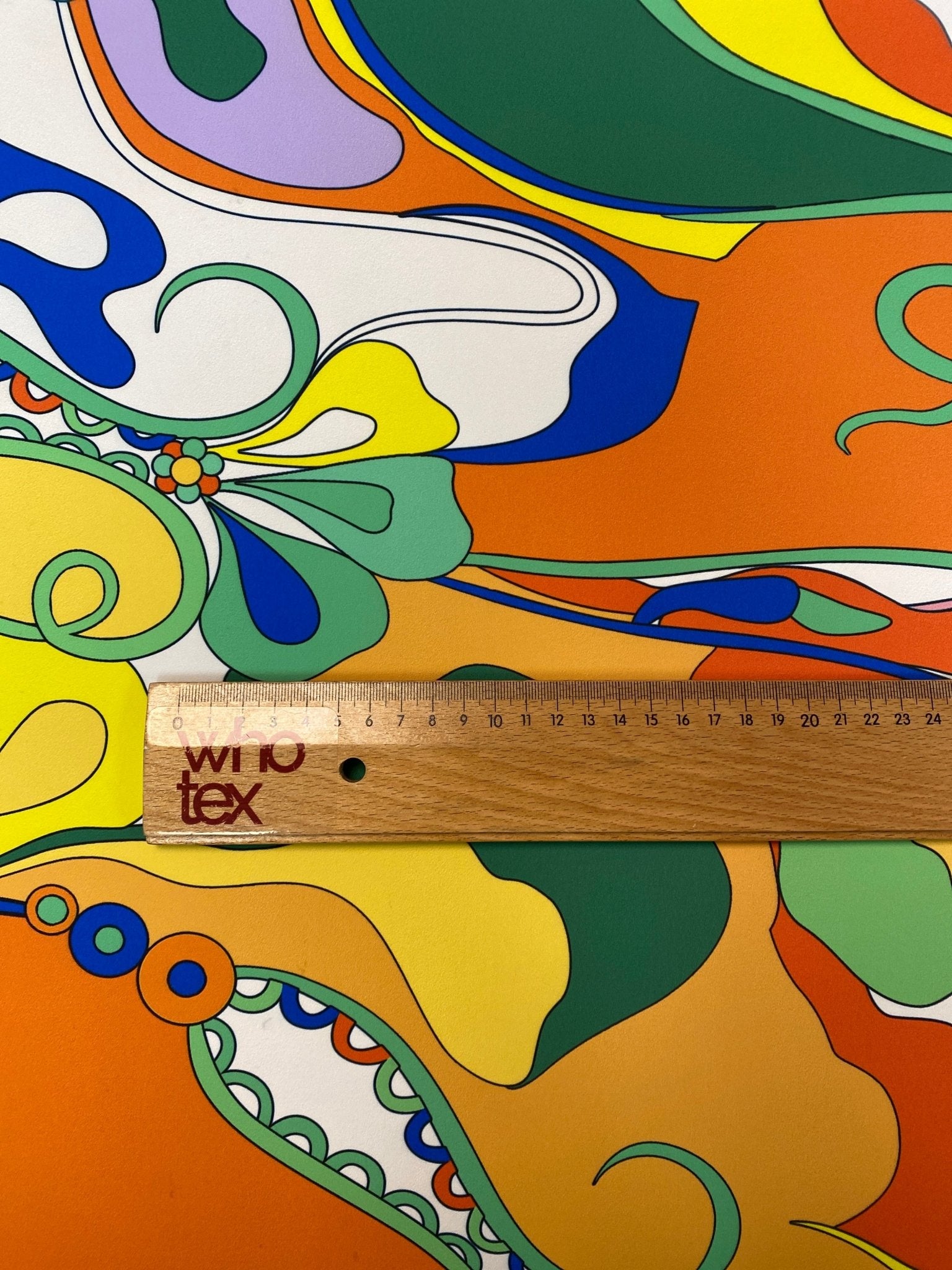 Vibrant Psychedelic Pattern Fabric by Metre - Whotex Fabrics London