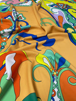 Vibrant Psychedelic Pattern Fabric – Retro Abstract Multicolor Textile Design - Whotex Online Fabric Store