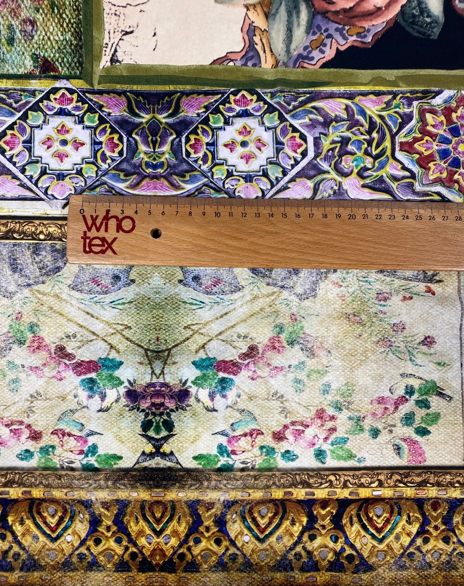 Vintage Baroque Floral Fabric by Metre - Whotex Fabrics London