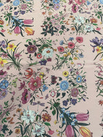 Vintage Botanical Floral Print Fabric on Cream Background - Whotex Online Fabric Store