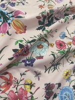 Vintage Botanical Floral Print Fabric on Cream Background - Whotex Online Fabric Store