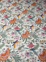 Vintage Floral Botanical Print Fabric by the Metre - Whotex Fabrics London