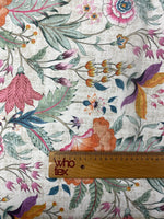 Vintage Floral Botanical Print Fabric by the Metre - Whotex Fabrics London