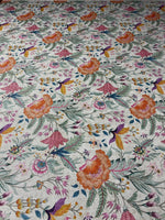 Vintage Floral Shimmer Lurex Fabric by the Metre - Whotex Fabrics London
