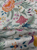 Vintage Floral Shimmer Lurex Fabric by the Metre - Whotex Fabrics London