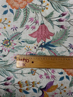 Vintage Floral Shimmer Lurex Fabric by the Metre - Whotex Fabrics London
