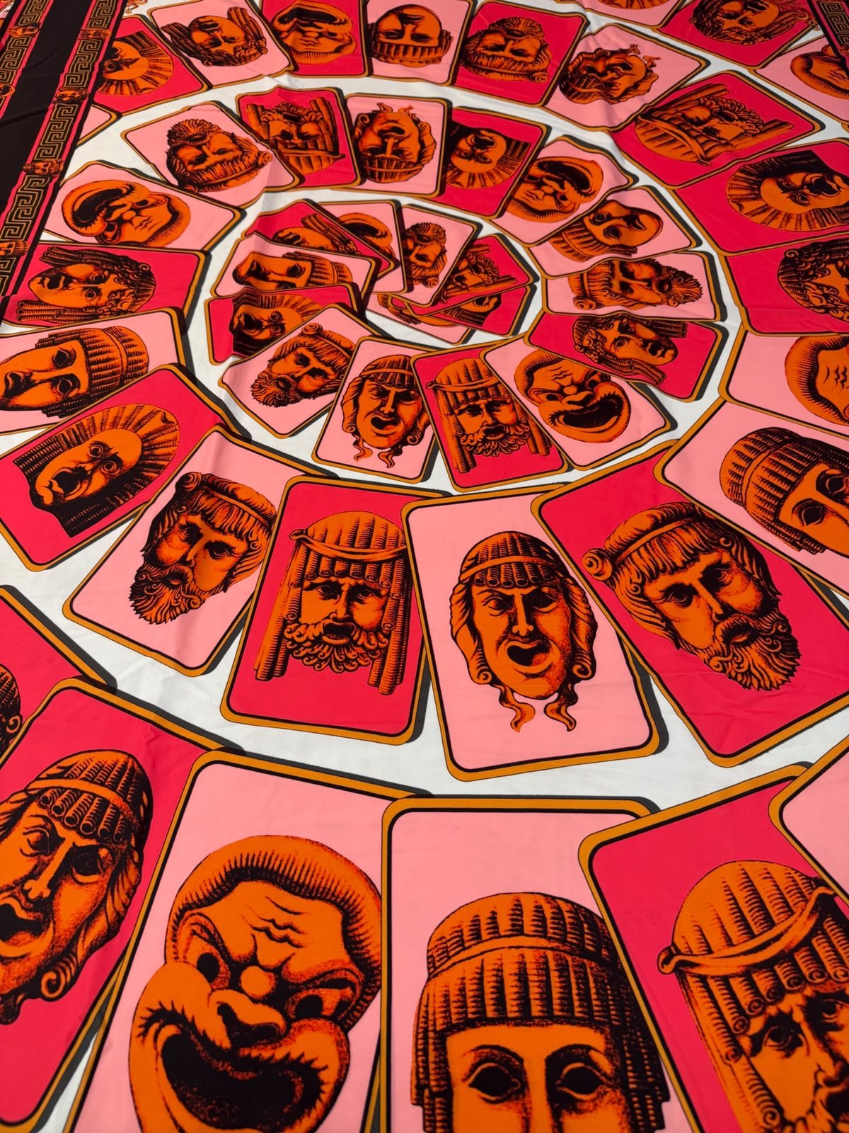 Vintage Playing Cards Crepe Fabric by the Metre - Whotex Fabrics London
