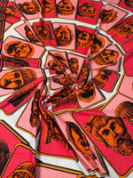 Vintage Playing Cards Crepe Fabric by the Metre - Whotex Fabrics London
